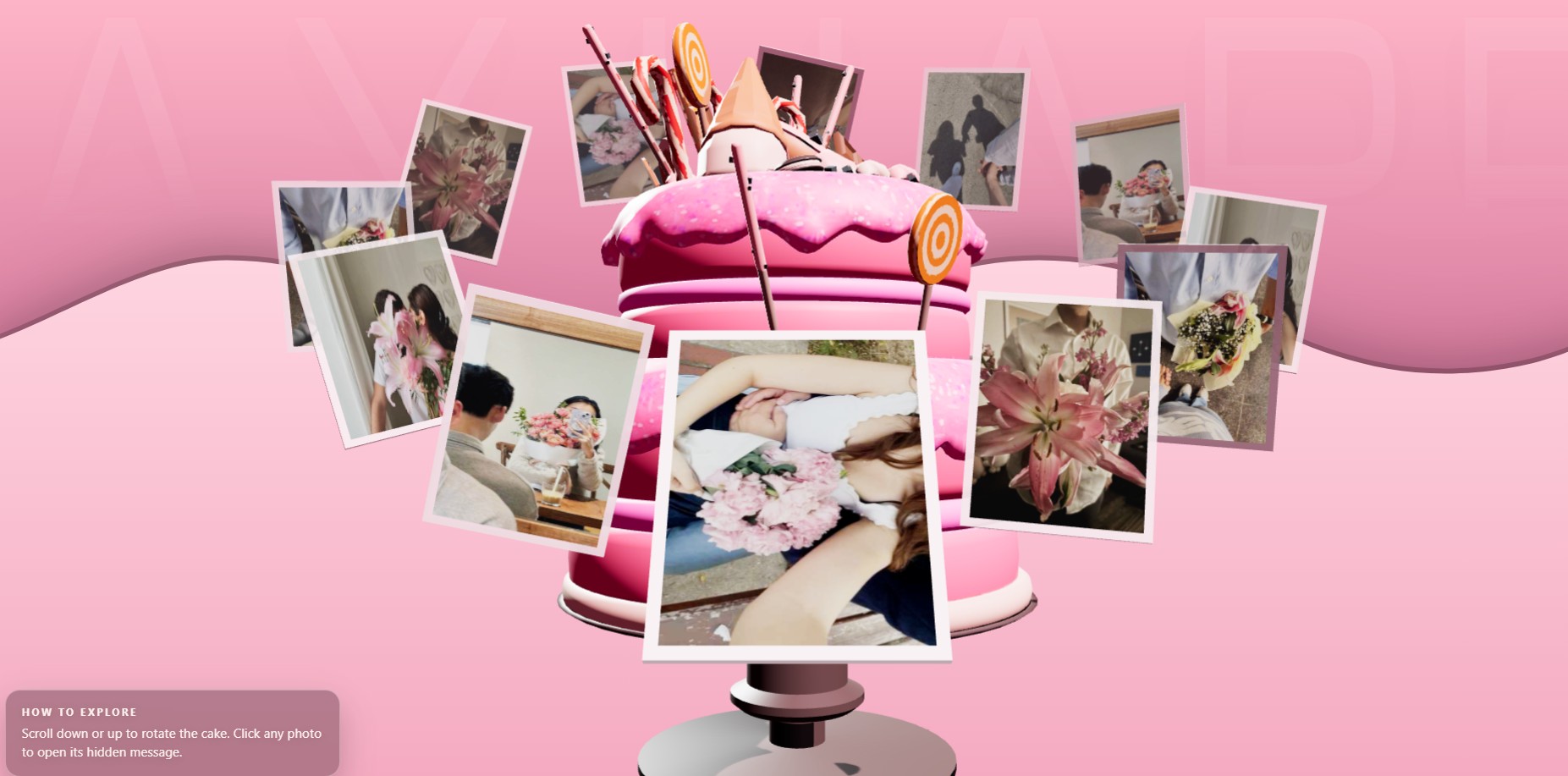 Birthday cake template preview