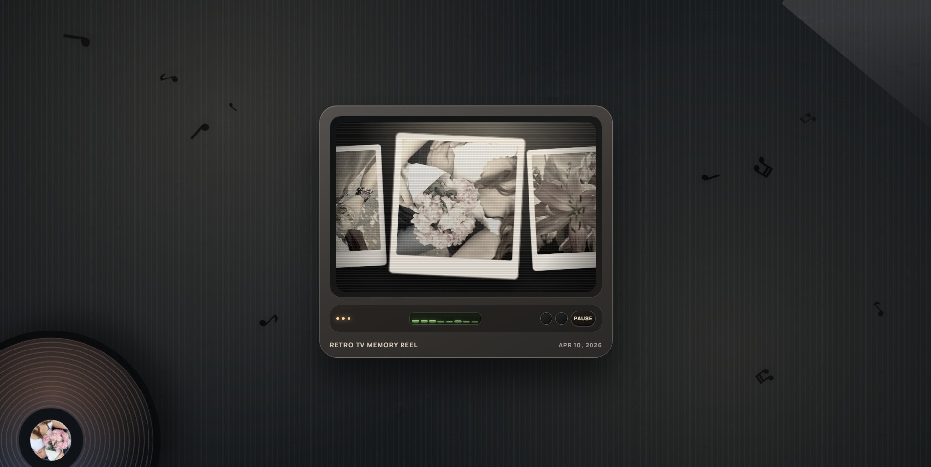 CRT retro slideshow template preview