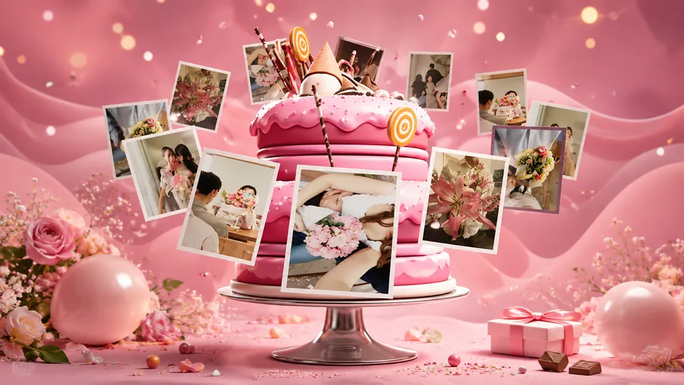 Birthday Cake celebration page