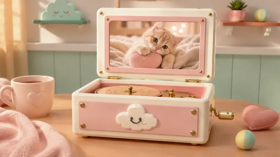 Interactive 3D Music Box keepsake