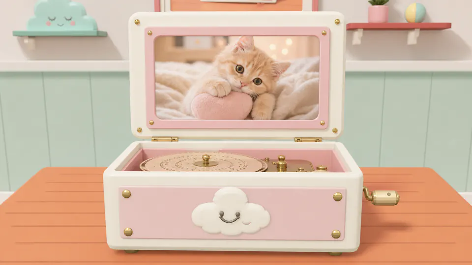 Interactive 3D Music Box template preview